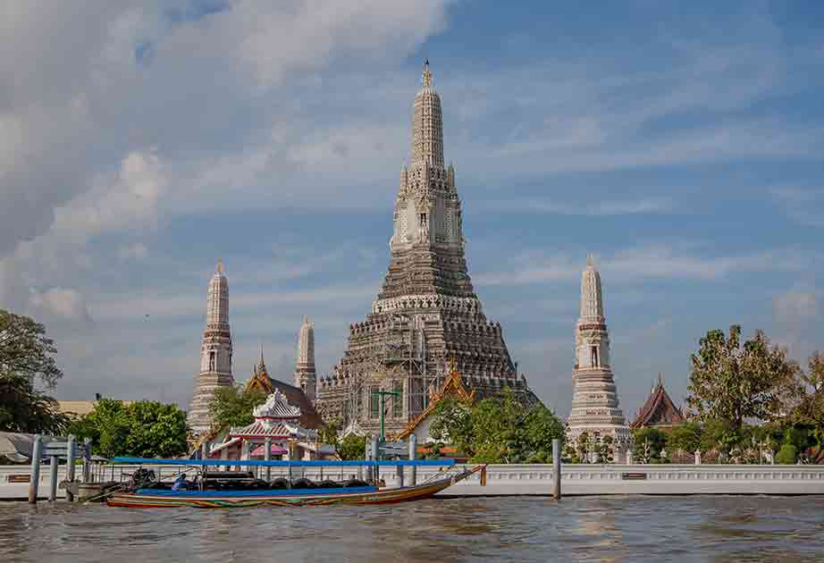 Wat Arun - among the best known of Thailand's landmarks.