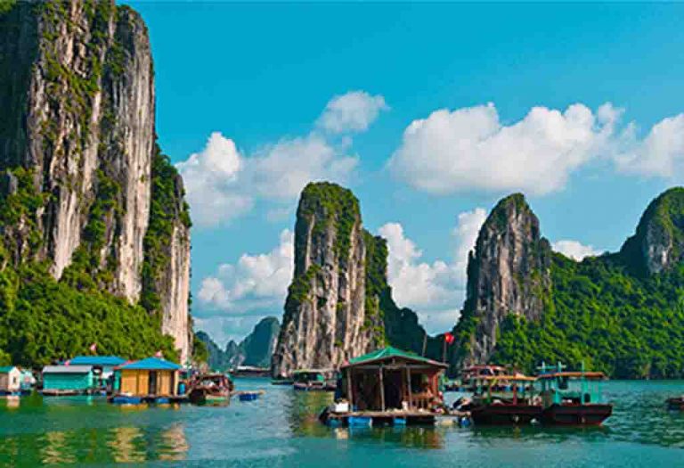 Ha Long Bay -  A UNESCO World Heritage Site and popular travel destination in Quảng Ninh Province, Vietnam.