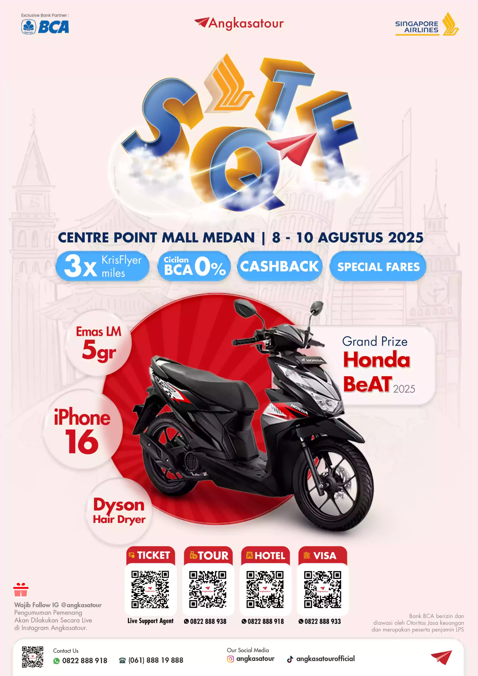 Hadiah & benefits BCA SQTF 8 Agustus 2025