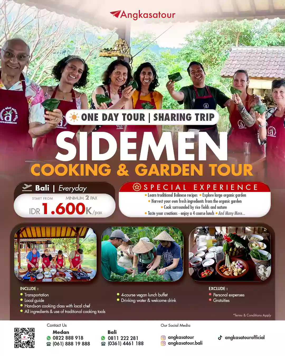 Belajar masak khas Bali dan panen sayur di Sidemen bersama Angkasa Tour